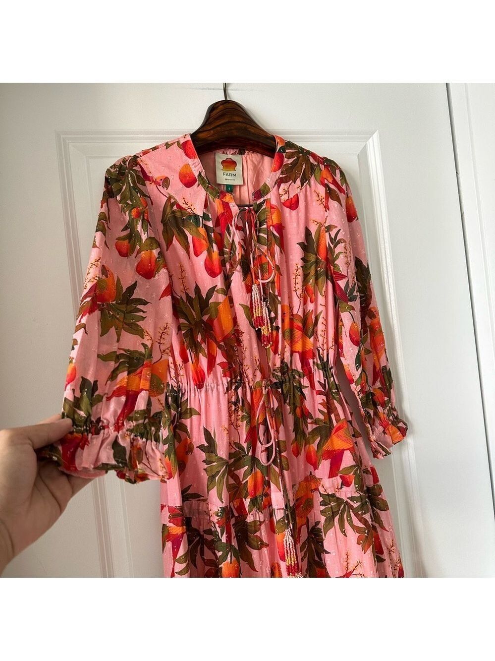 Farm Rio Mixed Mango Trees Midi Dress - Picture 12 of 13